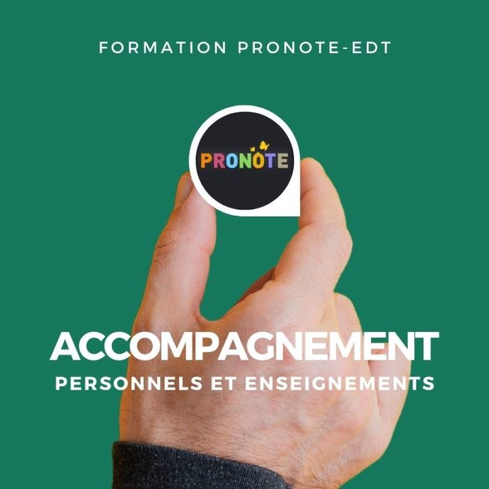 Accompagnement Pronote – personnels enseignants